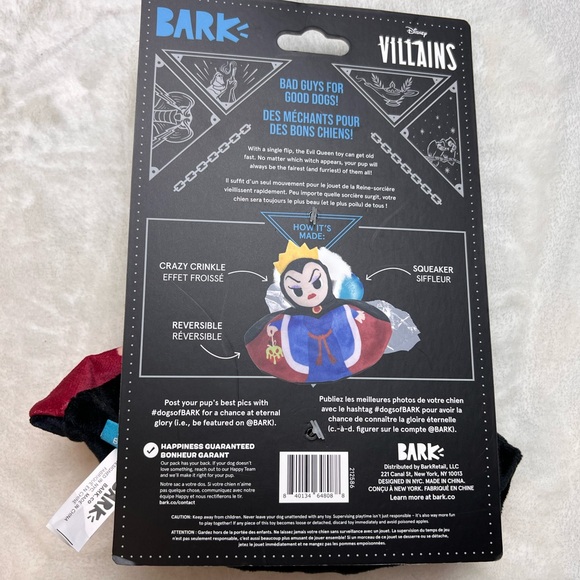 New Bark Brand Disney Villains Evil Queen Dog Toy - Picture 4 of 6